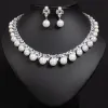 European and American bestsellers, pearl zircon earrings, necklaces, sets, high-end dinner, luxurious wedding dress jewelry for brides Specification image